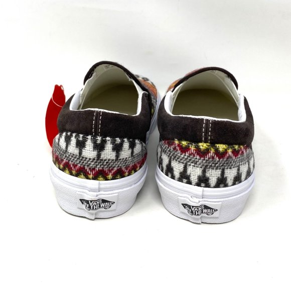 VANS CLASSIC SLIP ON Shoes Mens fair isle Brown Canvas Casual Size VN0A5JMHBF0 - Picture 3 of 10